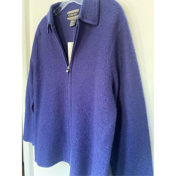Nouveaux 100% Wool Purple Full Zip Cardigan Sz Xl NWT - Picture 7 of 12